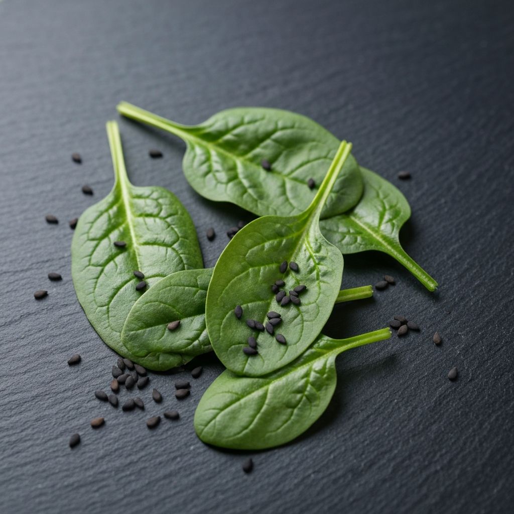 Spinach and sesame seeds for magnesium